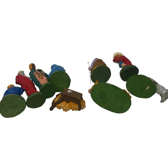 Vintage Hand-Painted Italian Nativity Set 9-Piece Figurines Christmas Decor - Picture 7 of 11